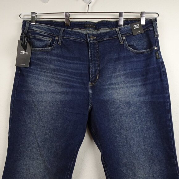 Silver Jeans Infinite Fit Boot Cut Women's Plus Size 3X Blue Denim Stretch - Picture 2 of 11